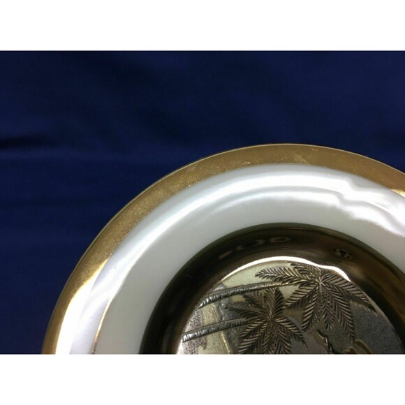 The Art of Chokin 24Kt Gold Edged Engraved Hawaii Plate Gilded Collector Japan - Picture 10 of 10